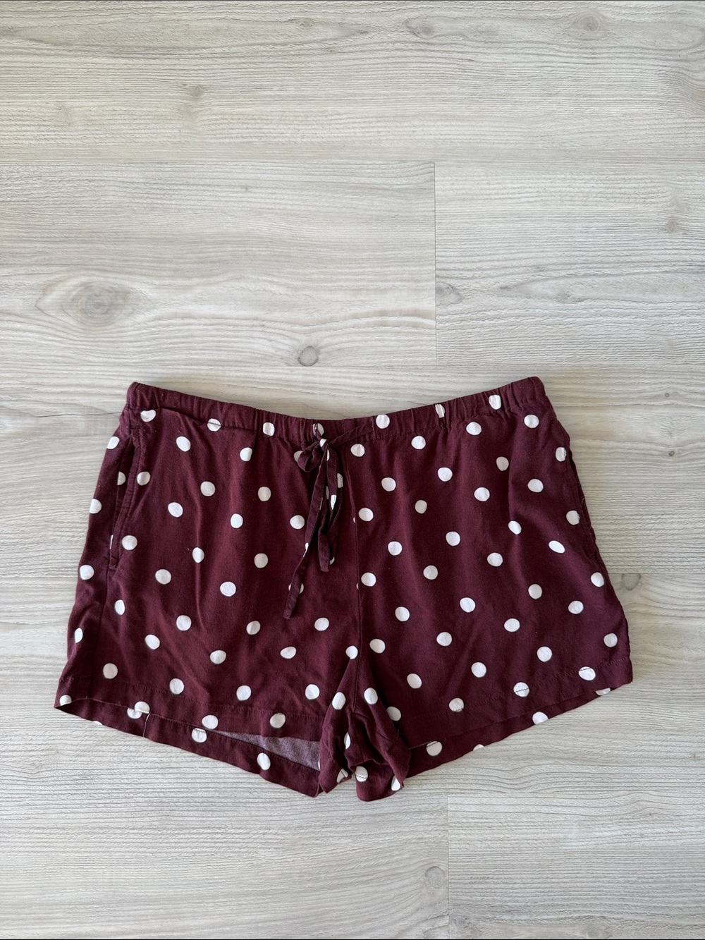 Rhythm Polka Dot Beach Shorts - Cafe Brown/White Drawstring Pockets
